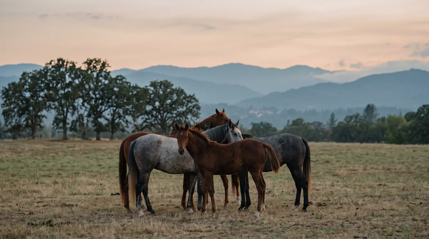 Chevaux en liberté, Écurie 2C, Drôme